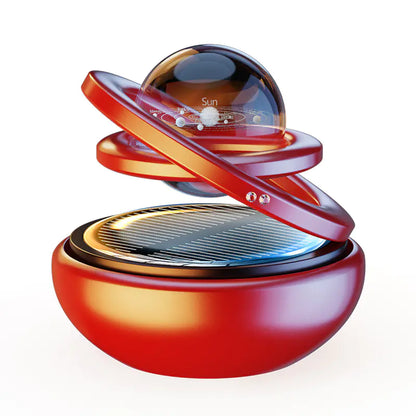 Car Solar Aromatherapy Double Ring Crystal Ornaments