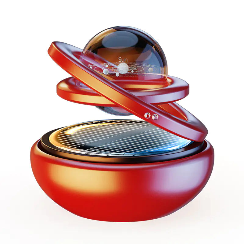 Car Solar Aromatherapy Double Ring Crystal Ornaments